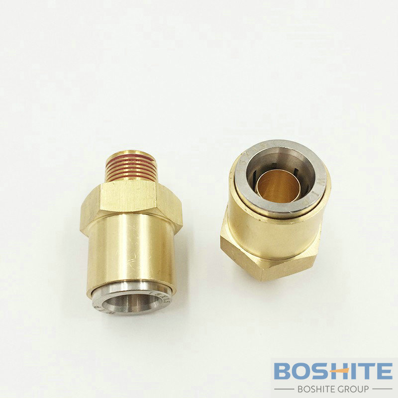 DOT Push In Couplings Straight Tube 15x1.5 Thread NPT38