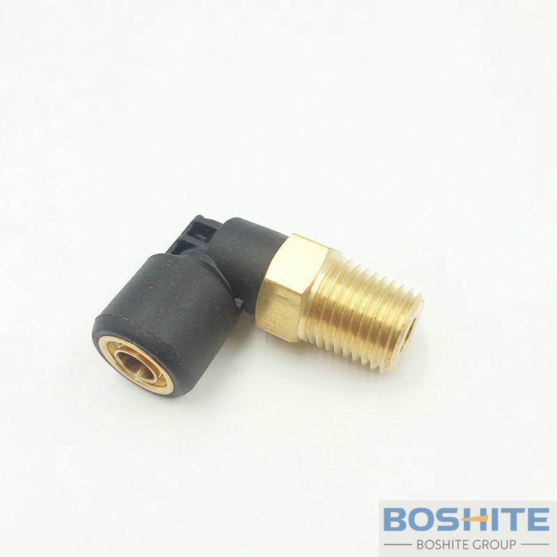 Plastic Brass Push In Couplings Swivel Elbow Tube 10x1.25MM Thread M12X1.5
