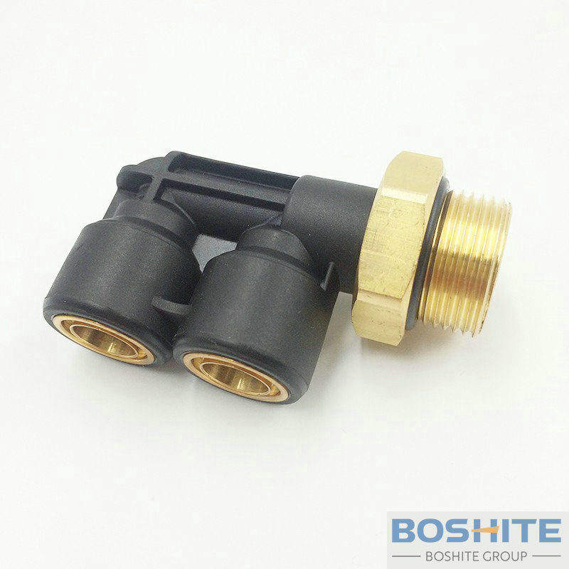 Plastic Brass Push In Couplings Swivel Elbow Tube 12x1.5 Thread M16X1.5